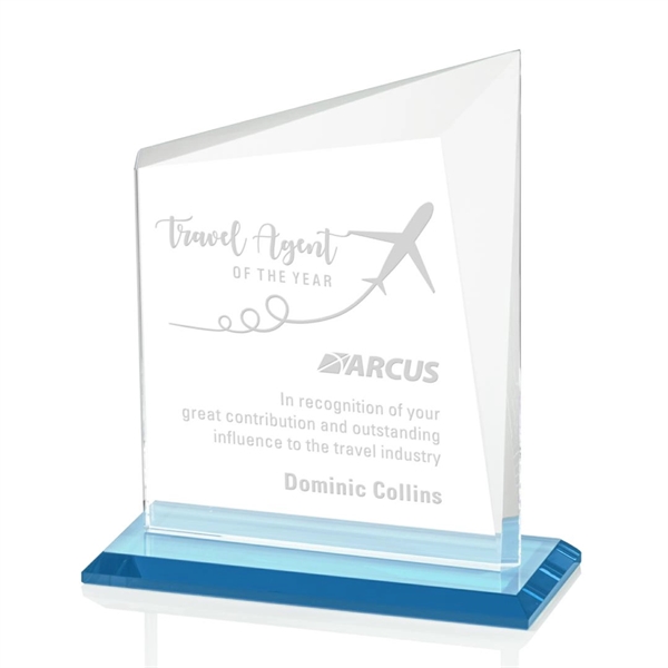 A gorgeous panel of Starfire glass with a sky blue base... from ASI 84592 St Regis Group / St Regis