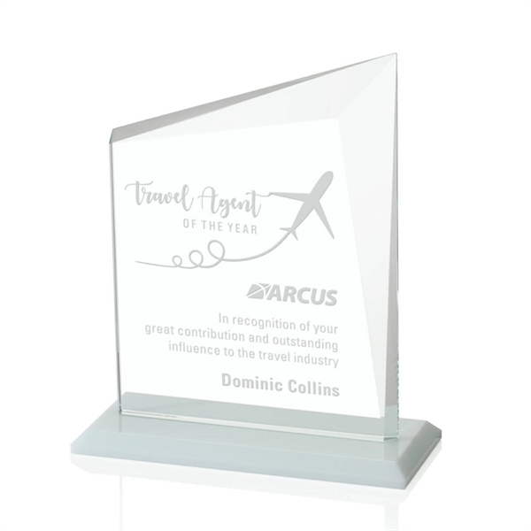 A gorgeous panel of Starfire glass with a white base and... from ASI 84592 St Regis Group / St Regis