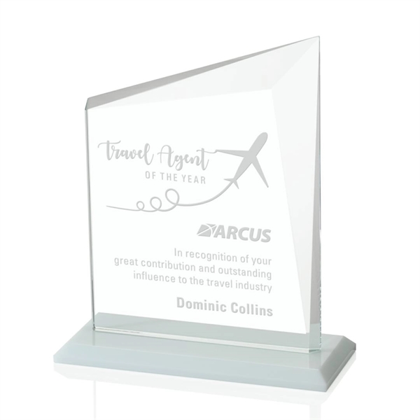 A gorgeous panel of Starfire glass with a white base and... from ASI 84592 St Regis Group / St Regis