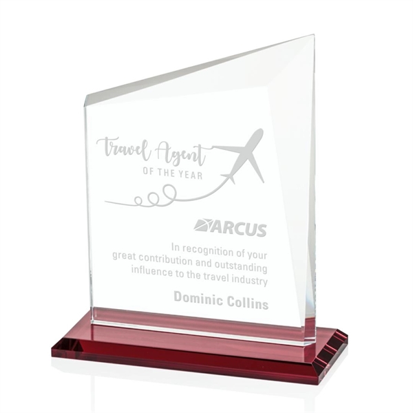 A gorgeous panel of Starfire glass with a ruby base and... from ASI 84592 St Regis Group / St Regis