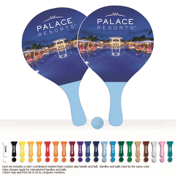 Beach paddle game with two 15" x 9.2" wooden paddles with... from ASI 68207 MAC Specialties Ltd