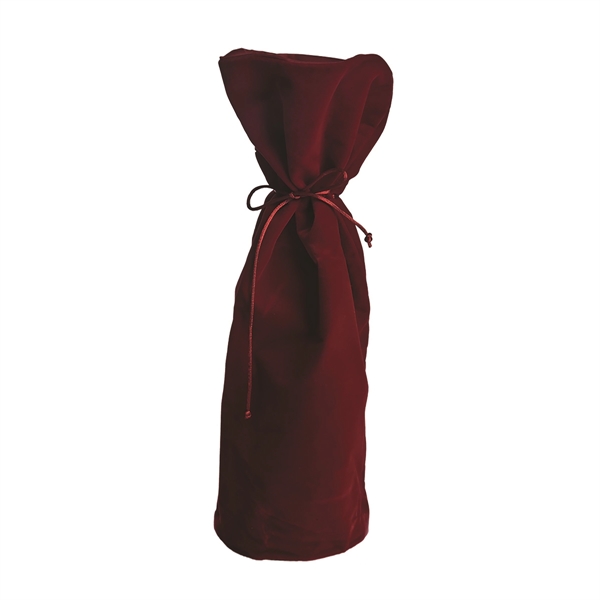 14 1/4" x 6 5/8" velvet wine bag with satin neck... from ASI 55450 Franmara Inc