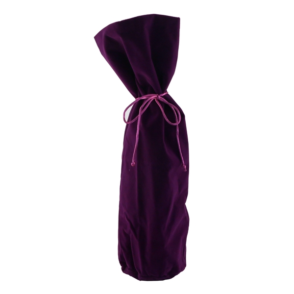 14 1/4" x 6 5/8" velvet wine bag with satin neck... from ASI 55450 Franmara Inc