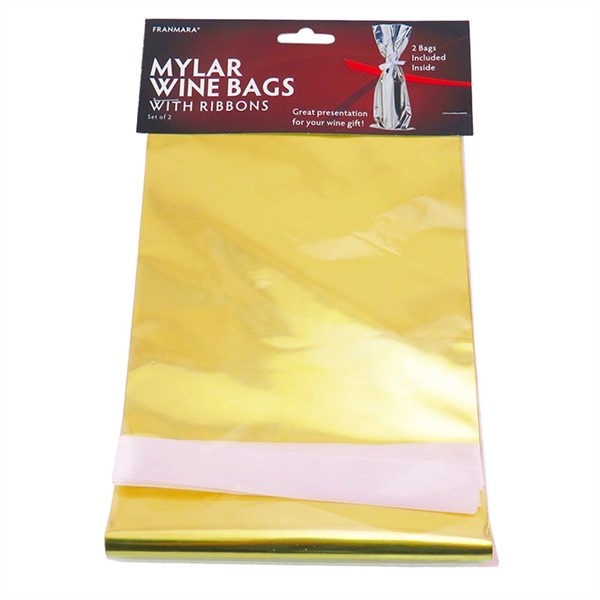 Two 6.5" x 18" blank gift bags made of mylar material... from ASI 55450 Franmara Inc