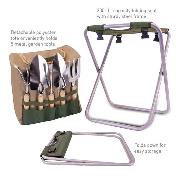 Garden Tools with 200-lb. capacity folding seat with sturdy steel frame.... from ASI 30112 ACE Products