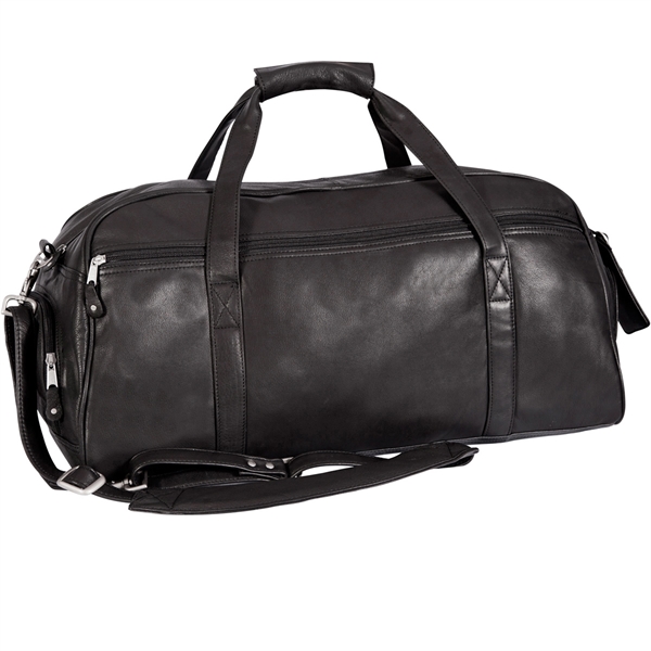 Leather duffel bag with a generous main compartment, zip closure and... from ASI 61966 HPG / Beacon Promotions