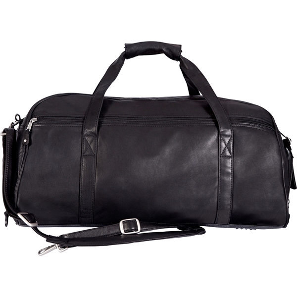 Leather duffel bag with a generous main compartment, zip closure and... from ASI 61966 HPG / Beacon Promotions