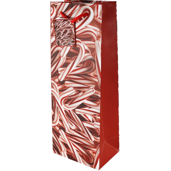 4 7/8" x 14 3/16" holiday gift bag for wine bottles... from ASI 55450 Franmara Inc