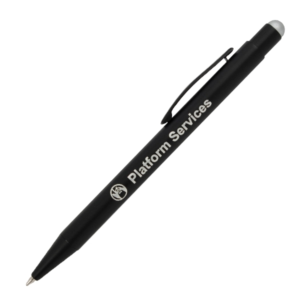 Aluminum ball pen with stylus.... from ASI 42920 Busrel Inc