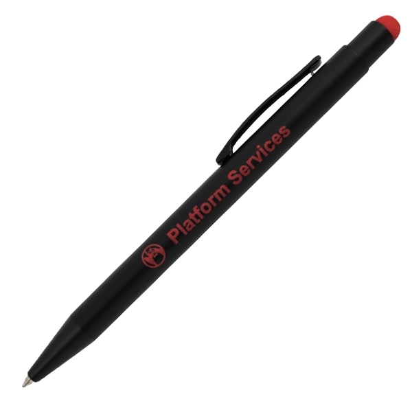 Aluminum ball pen with stylus.... from ASI 42920 Busrel Inc