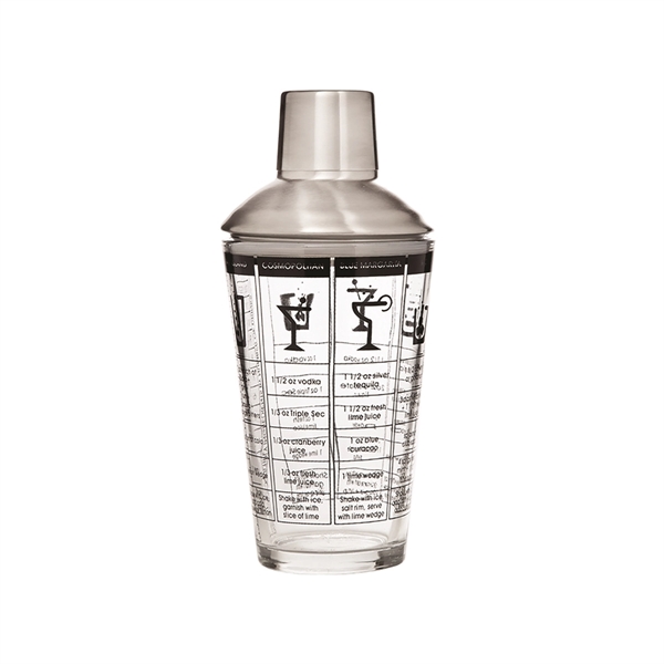 Customizable 8 1/4" x 3 1/2" stainless steel and glass cocktail... from ASI 55450 Franmara Inc