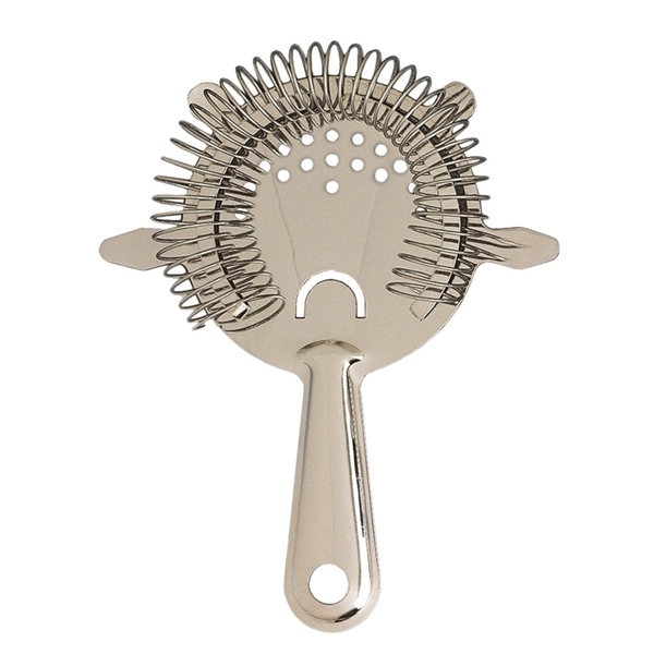 4 1/2" x 6" stainless steel four-prong cocktail strainer. Blank.... from ASI 55450 Franmara Inc