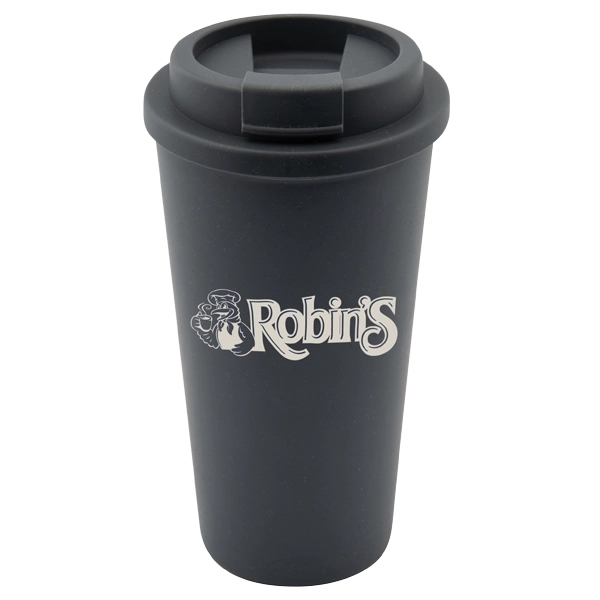 Bamboo fiber double wall drinking cup with screw lid.... from ASI 42920 Busrel Inc