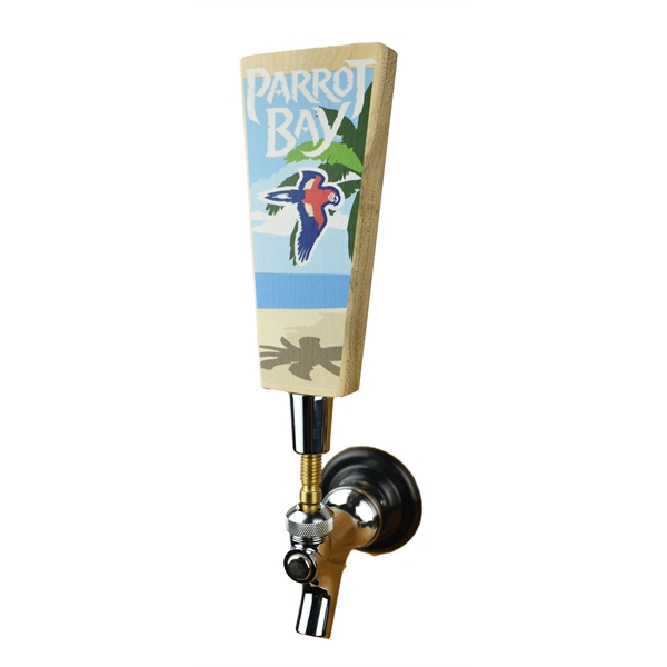 2.5" x 5/5" x 1" engravable wood tap handle with chrome... from ASI 72657 Active Life Promo / Apres Ski Ingrain Promo