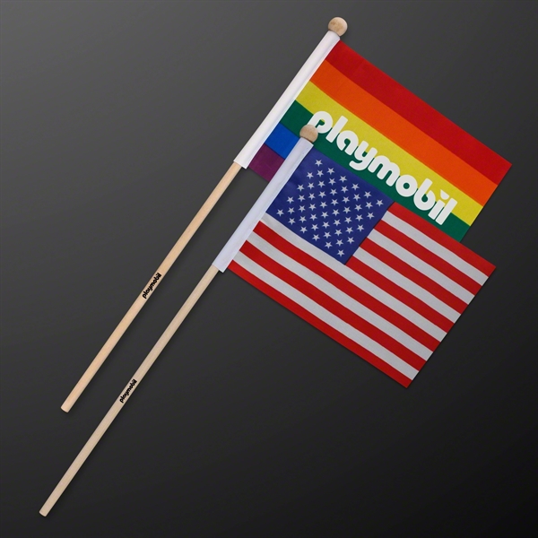 NON-Light Up Small Flags; Blank & Imprinted Pricing... from ASI 34194 ALightPromos