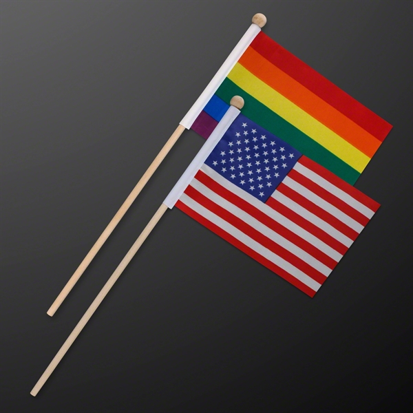 NON-Light Up Small Flags; Blank & Imprinted Pricing... from ASI 34194 ALightPromos