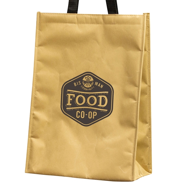 Here's the modern-day brown paper grocery bag alternative. The Kraft Insulated... from ASI 61966 HPG / Beacon Promotions