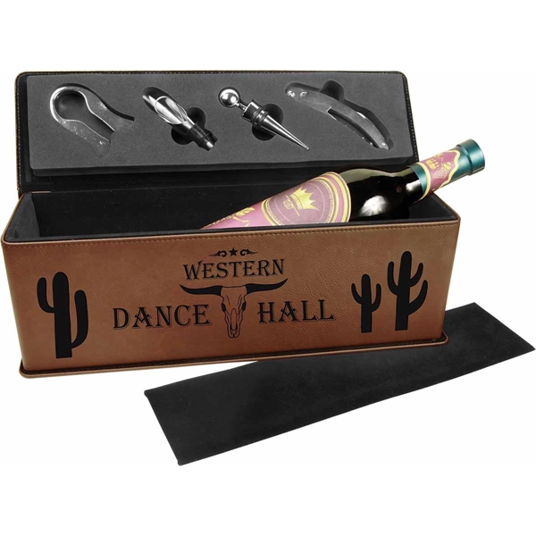 Wine case with tools, dark brown.... from ASI 65153 Kirk & Matz LTD / Swatkins
