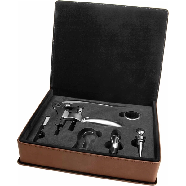 5 Piece wine tool set, dark brown.... from ASI 65153 Kirk & Matz LTD / Swatkins