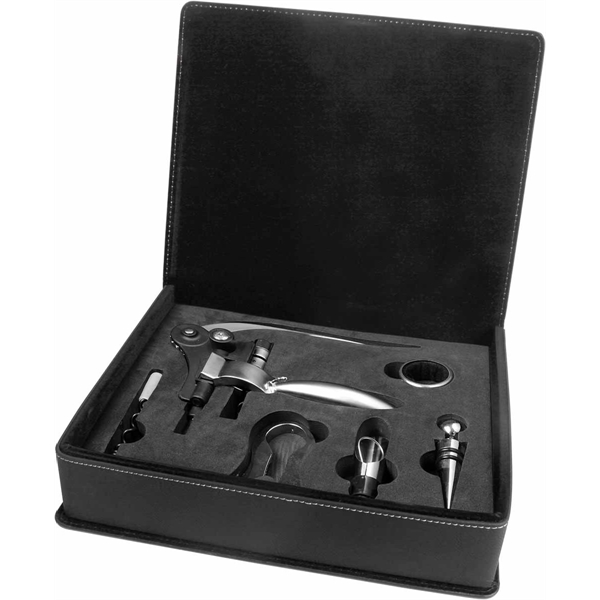 5 Piece wine tool set, black.... from ASI 65153 Kirk & Matz LTD / Swatkins