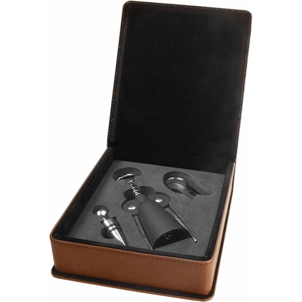 3 Piece wine tool set, dark brown.... from ASI 65153 Kirk & Matz LTD / Swatkins