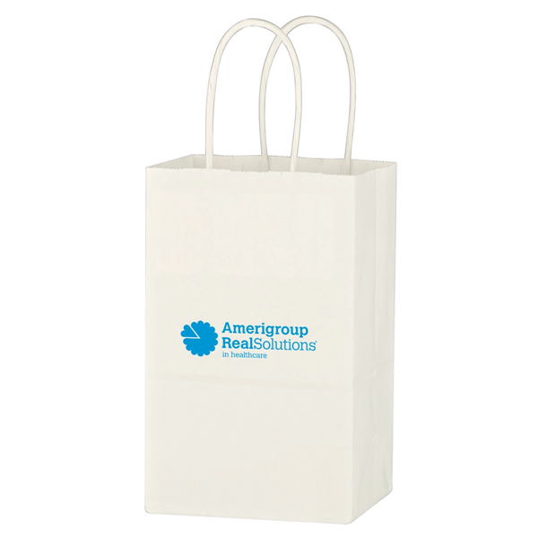 5 1/4" x 8 1/4" shopping bag made from white Kraft... from ASI 61125 Hit Promotional Products / Hit®