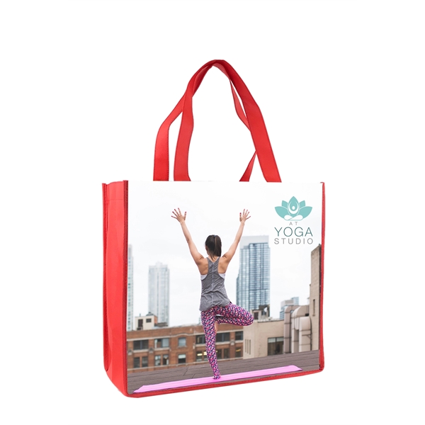 13" x 13" x 5" laminated non-woven polypropylene handled tote with... from ASI 37980 Bagworld