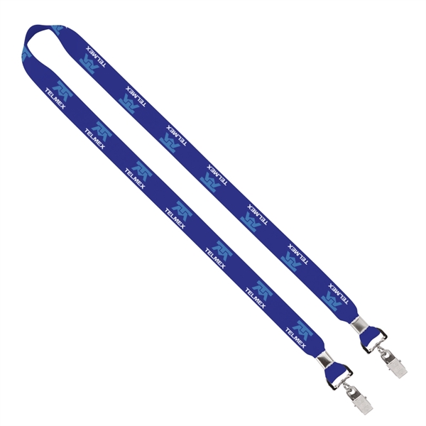 3/4" x 16" double-ended polyester lanyard with metal crimps, split rings... from ASI 88060 Snugz/USA Inc / SnugZ USA®