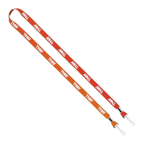 1/2" x 16" double-ended polyester lanyard with metal crimps, split rings... from ASI 88060 Snugz/USA Inc / SnugZ USA®