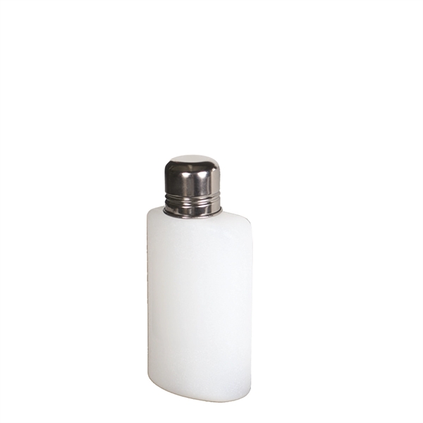 Plastic travel flask, 6 oz., with stainless steel top cup... from ASI 55450 Franmara Inc