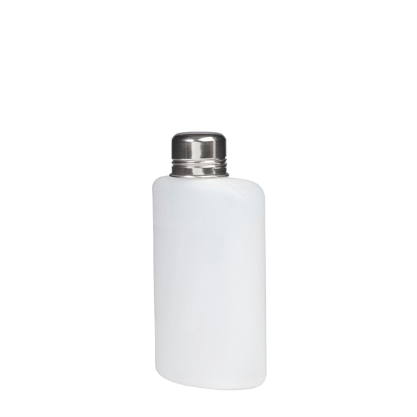 10-ounce white travel flask that's made of plastic and comes with... from ASI 55450 Franmara Inc