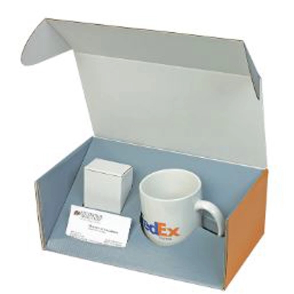 10" x 6" x 4" E-flute corrugate tuck box with tray... from ASI 44830 The Chest