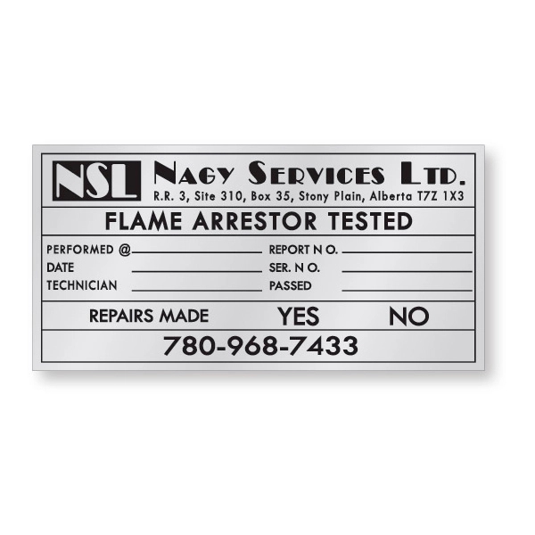 Custom shape .002 typeable aluminum foil decal with high performance adhesive... from ASI 87400 ArtechPro