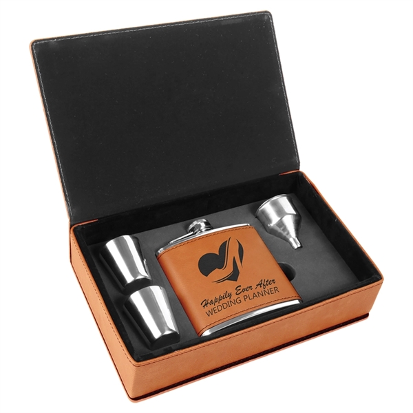 Rawhide flask set, 6 oz. Invest in the talent in your... from ASI 65153 Kirk & Matz LTD / Swatkins