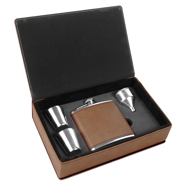 Dark brown flask set.... from ASI 65153 Kirk & Matz LTD / Swatkins