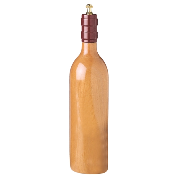 11 5/8" Bordeaux hardwood wine bottle-shaped pepper mill with non-toxic finish.... from ASI 55450 Franmara Inc