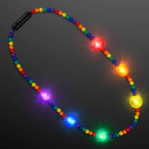 Bright Beads Rainbow Party Necklace; Blank Pricing... from ASI 34194 ALightPromos