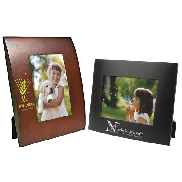 Wooden frame with curved design, 5" x 7" insert size, black... from ASI 62190 Illini