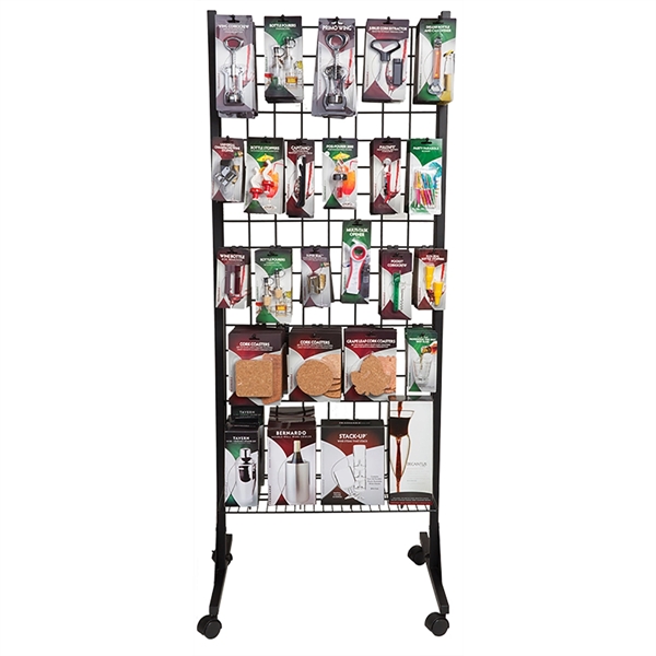 Two-Sided Steel Tower Gridwall Rack with Casters. Blank.... from ASI 55450 Franmara Inc