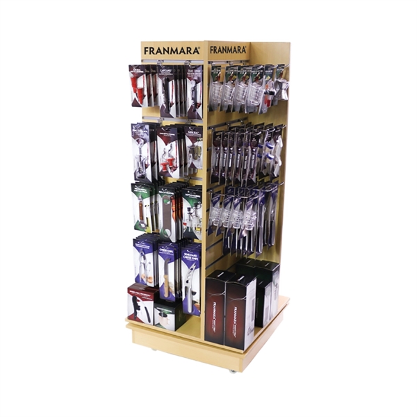 Rotating Floor Display with Four Slatwall Panels. Blank.... from ASI 55450 Franmara Inc