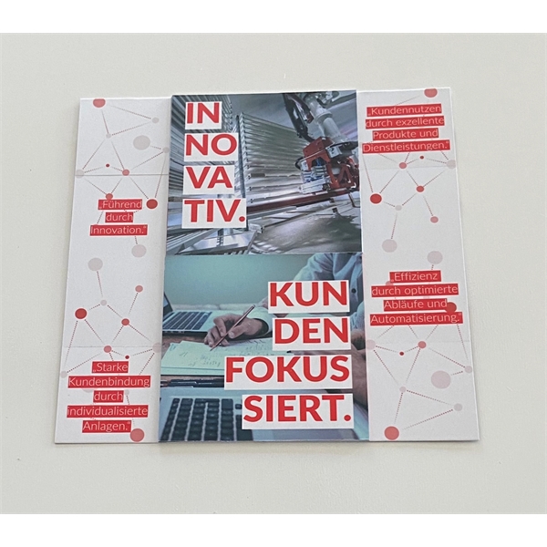 Create a one of a kind advertising brochure, Transforms into numerous... from ASI 62635 Inno-Vative Solutions Grp LTD