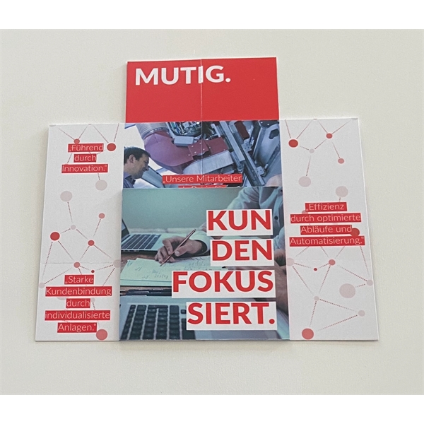 Create a one of a kind advertising brochure, Transforms into numerous... from ASI 62635 Inno-Vative Solutions Grp LTD