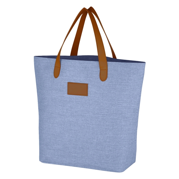 600 denier poly-canvas tote bag with 16 1/2" leatherette handles and... from ASI 61125 Hit Promotional Products / Hit®