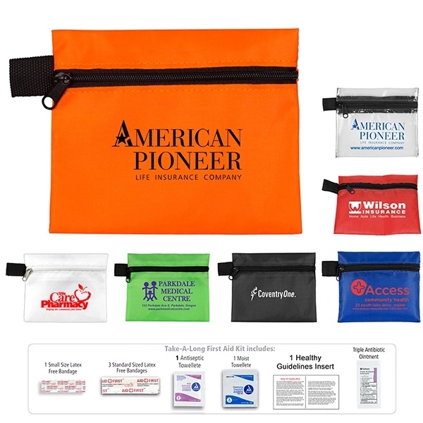8-piece first aid kit in 5" x 4 1/4" polyester and... from ASI 62660 Innovation Line