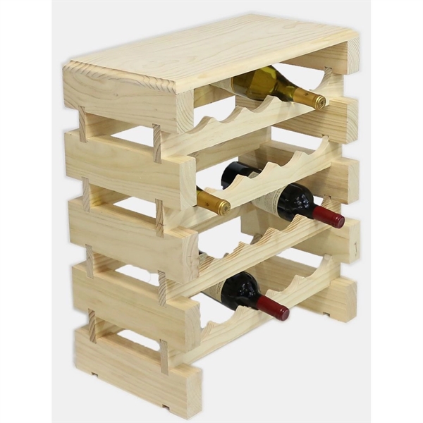 4 layer wine rack made of renewable plantation pine wood, natural.... from ASI 55450 Franmara Inc