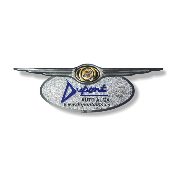 Custom Debossed Silver Polyester Decal .006 with screen printed color imprint... from ASI 87400 ArtechPro