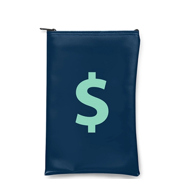 Vertical bank bag, expanded vinyl with zipper closure, 7" x 10".... from ASI 74710 Numo / NUMO