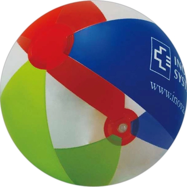 Inflatable red, green, blue and clear beach ball.... from ASI 31977 Adline Industries Inc