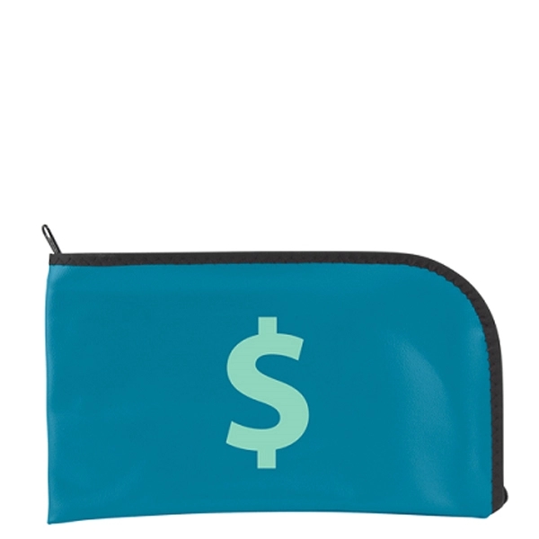 Curved zipper bank bag, expanded vinyl, 10.5" x 5.5".... from ASI 74710 Numo / NUMO