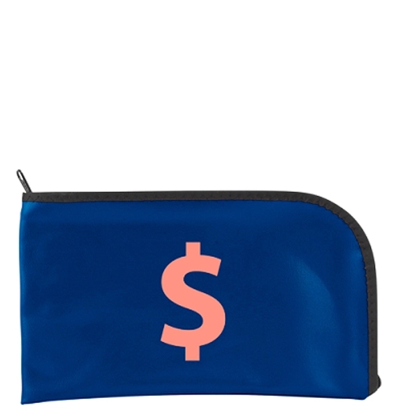 Curved zipper bank bag, expanded vinyl, 10.5" x 5.5".... from ASI 74710 Numo / NUMO